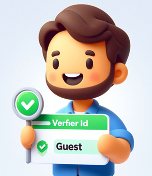 Image of guest user showing Verified ID